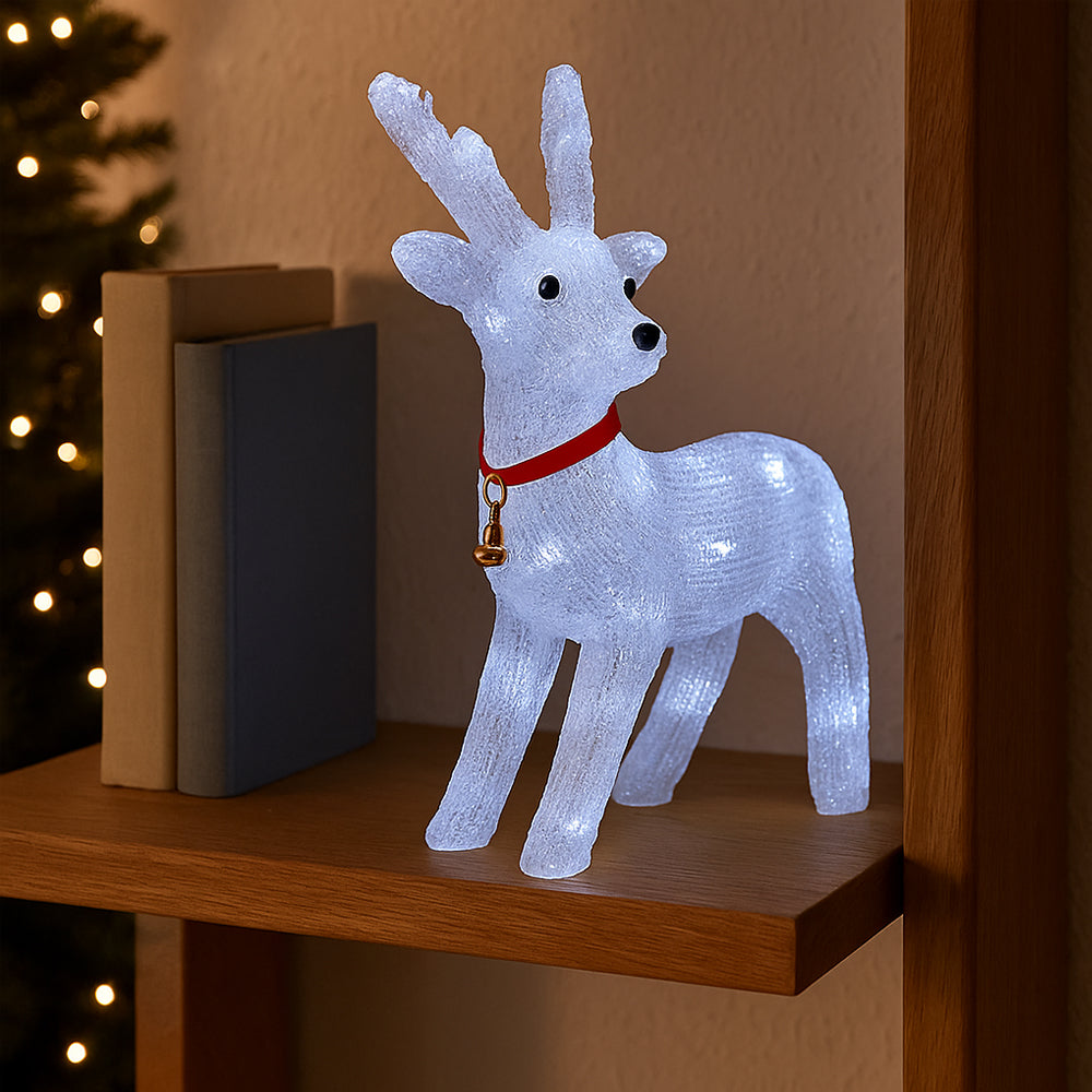 Reno de acrílico con luz LED - 41 cm de altura