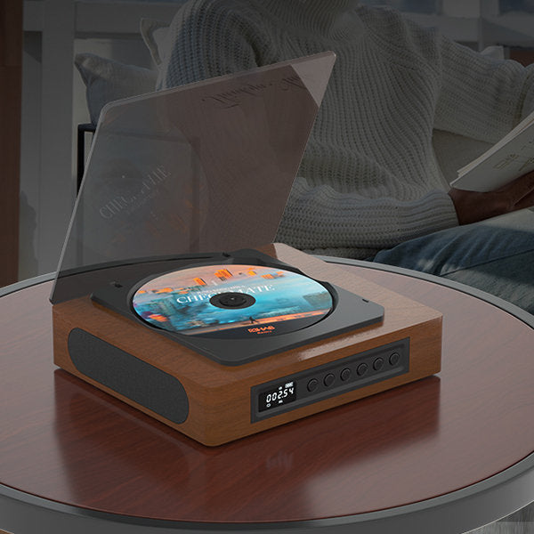 Reproductor de CD retro con Bluetooth y puerto Tipo C: encanto vintage y funcionalidad moderna