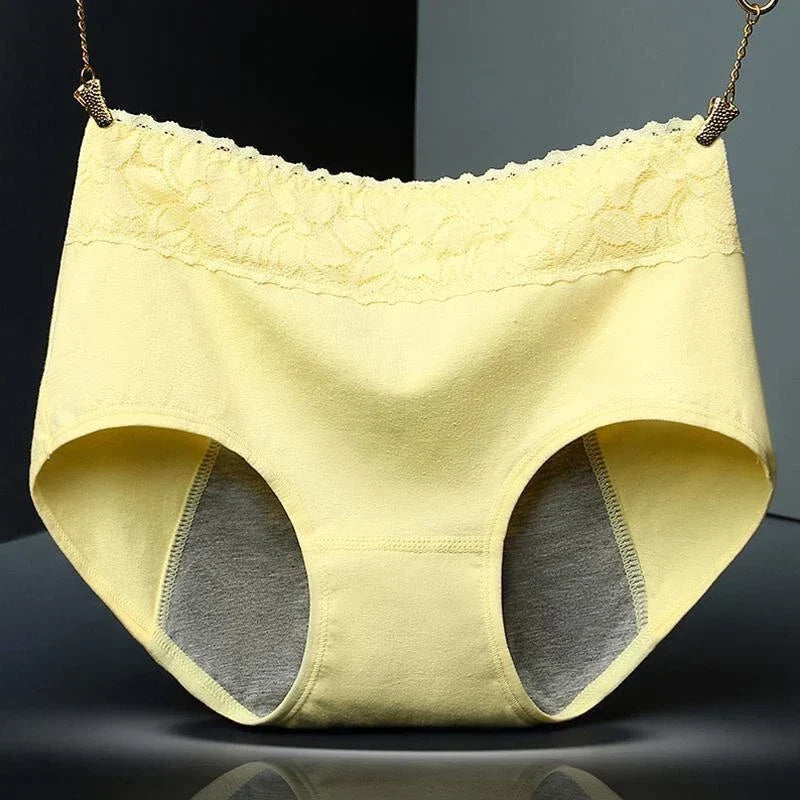 Ropa interior de algodón sin costuras y a prueba de fugas para mujer
