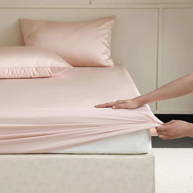 Sábana Bajera de Seda de Morera | Transpirable | Hipoalergénica | Ropa de Cama de Lujo para el Hogar