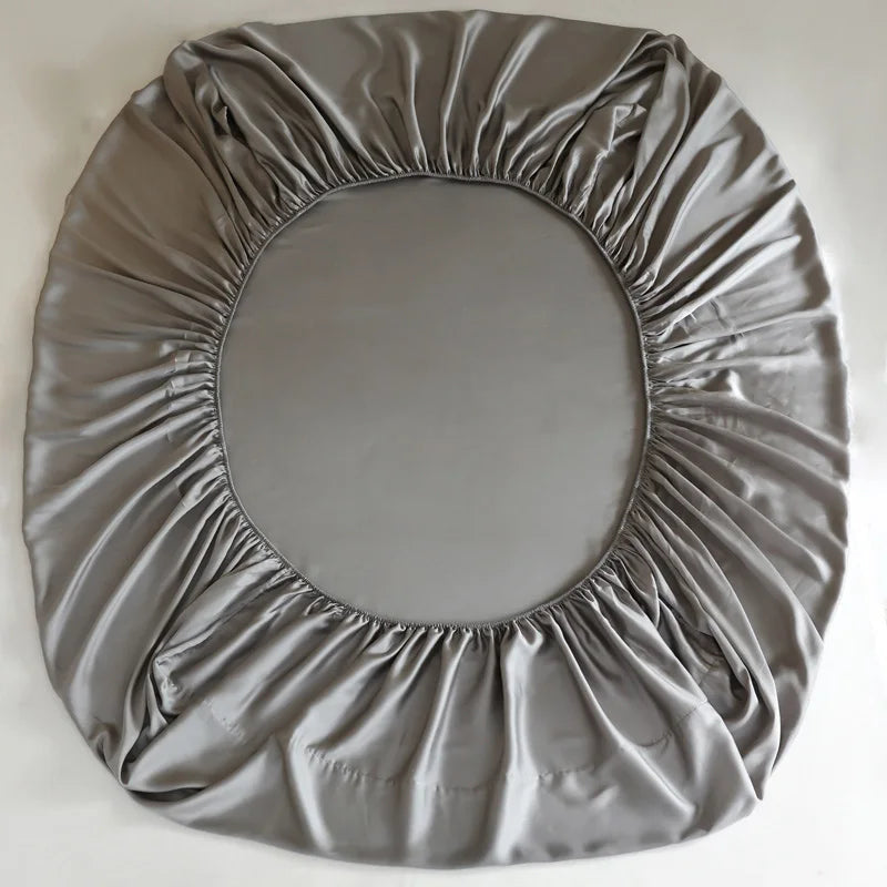 Sábana Bajera de Seda de Morera | Transpirable | Hipoalergénica | Ropa de Cama de Lujo para el Hogar