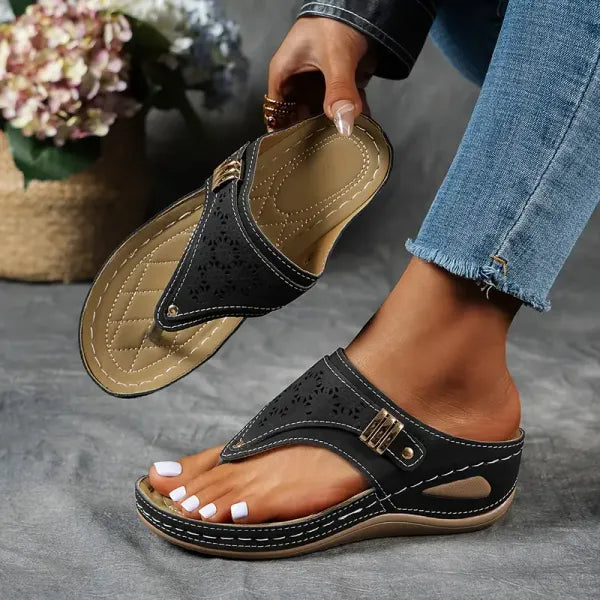 Sandalias de cuña cómodas para mujer