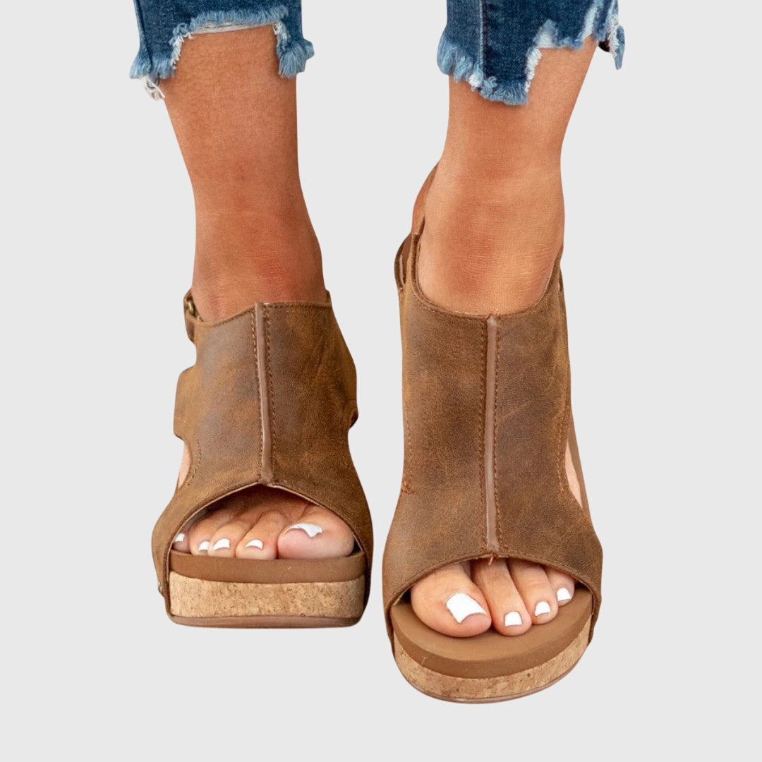 Sandalias ortopédicas con puntera abierta para mujer