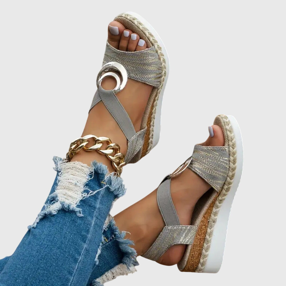 Sandalias ortopédicas con puntera abierta para mujer