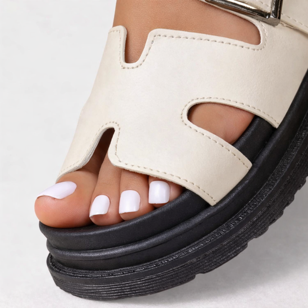 Sandalias ortopédicas para mujer con suela dentada