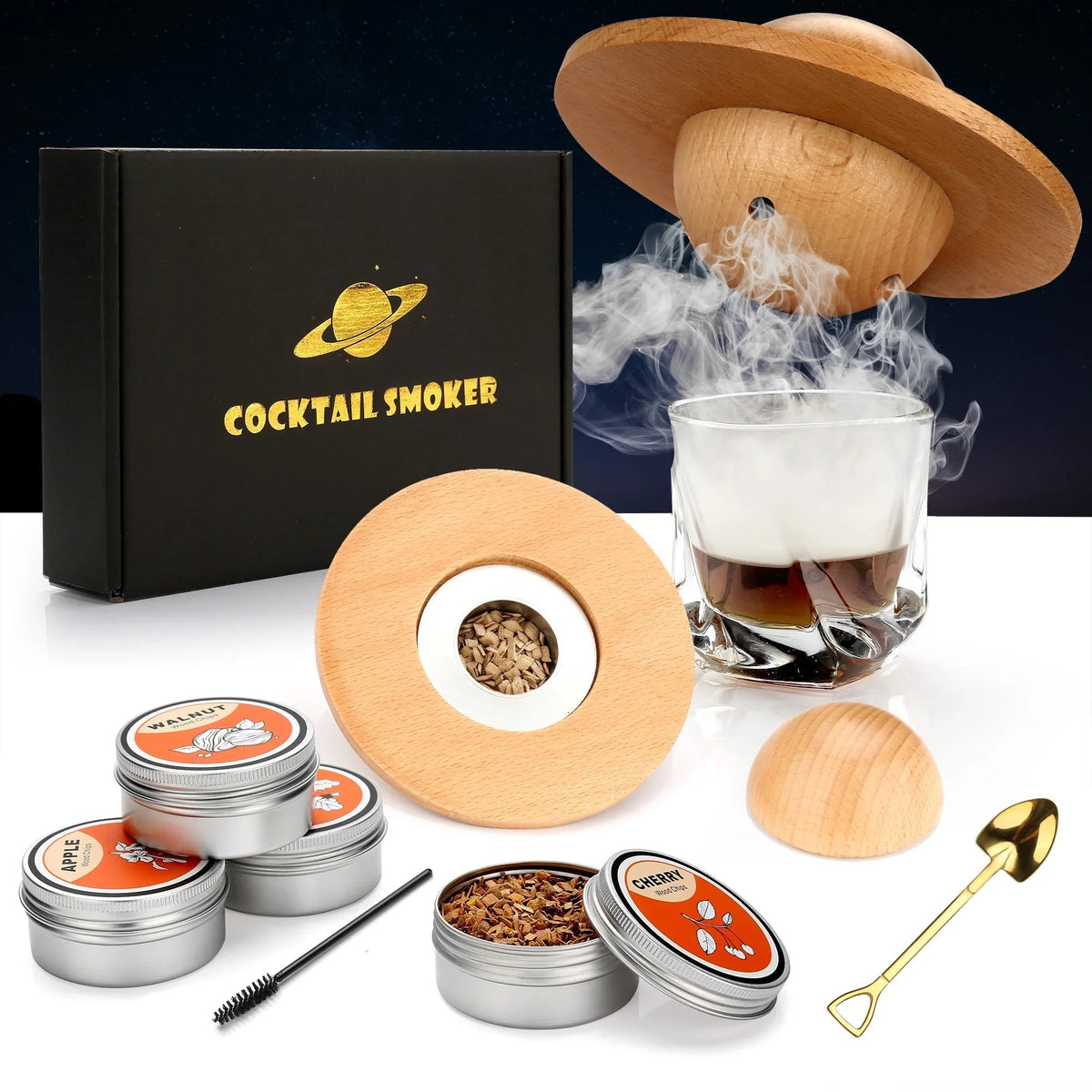Set ahumador de coctelería para whisky y bourbon