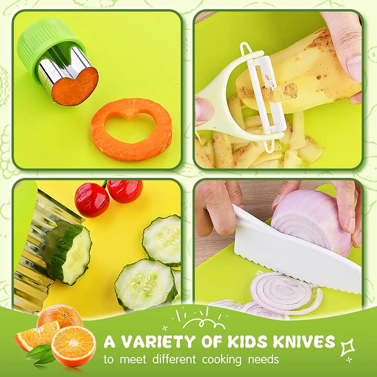 Set de 13 utensilios de cocina Montessori