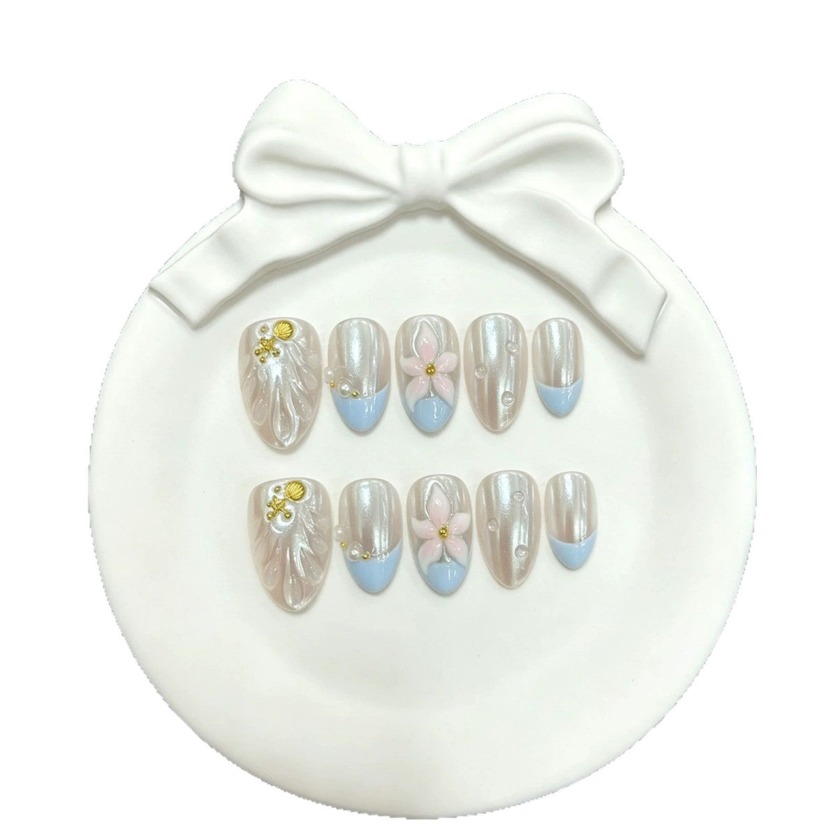 Set de uñas postizas press-on artesanales premium