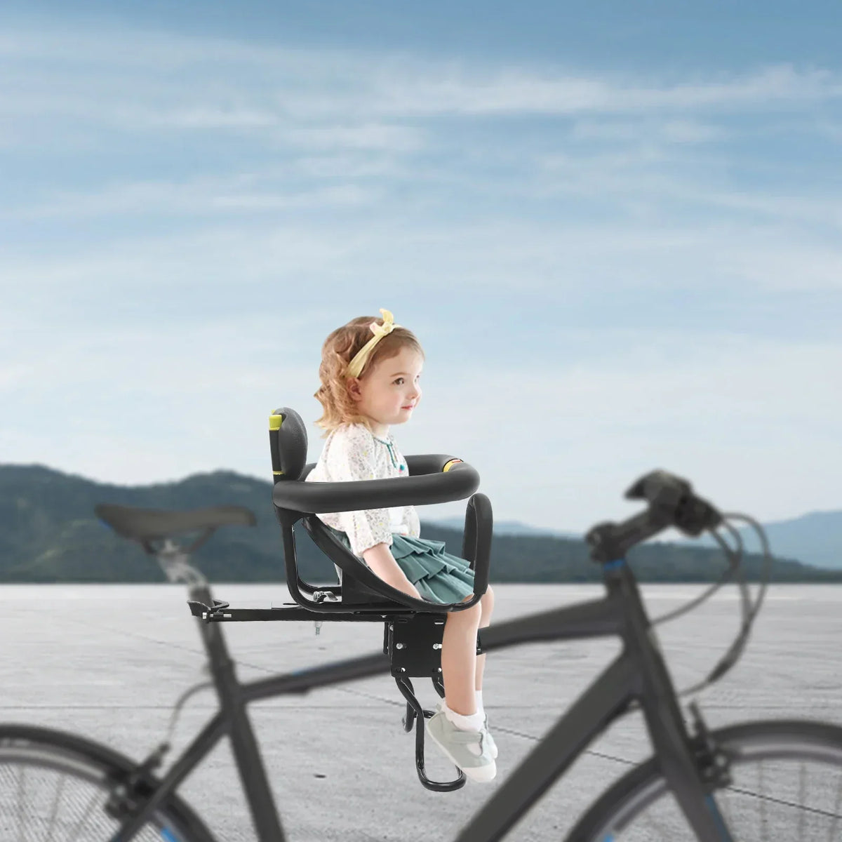 Silla de bebé delantera para bicicleta para niños pequeños (8 meses–6 años)