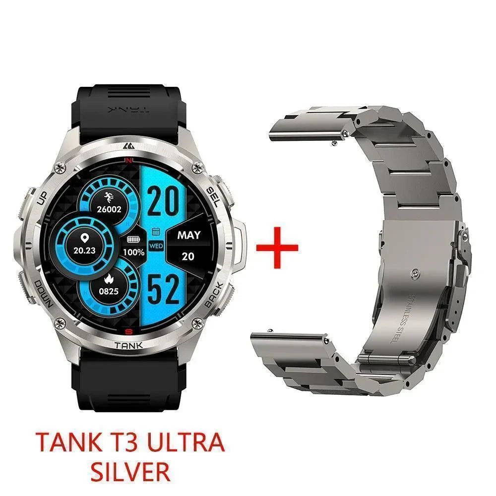 Smartwatch T3 Ultra con GPS y pantalla AMOLED - Monitor de actividad resistente