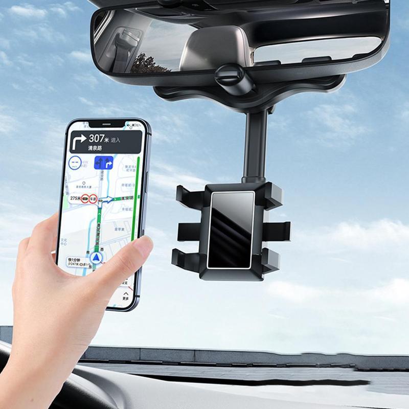 Soporte Universal de Móvil para Espejo Retrovisor de Coche con Rotación de 360 Grados para Navegación