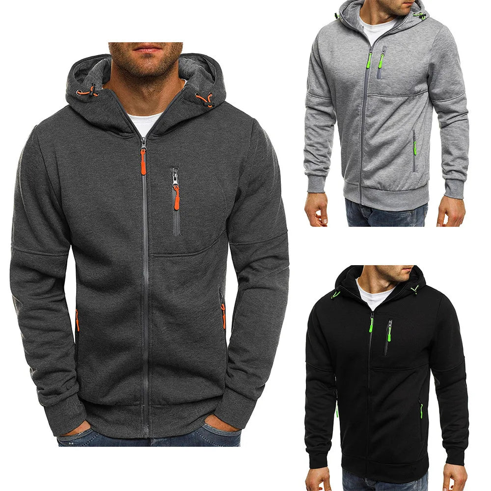 Sudadera Ajustada con Cremallera para Hombre – Elegante y Cómoda para el Día a Día y el Deporte