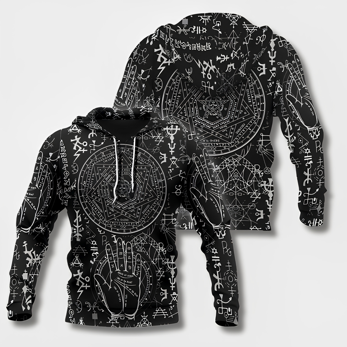 Sudadera con capucha de algodón para hombre de estilo vikingo