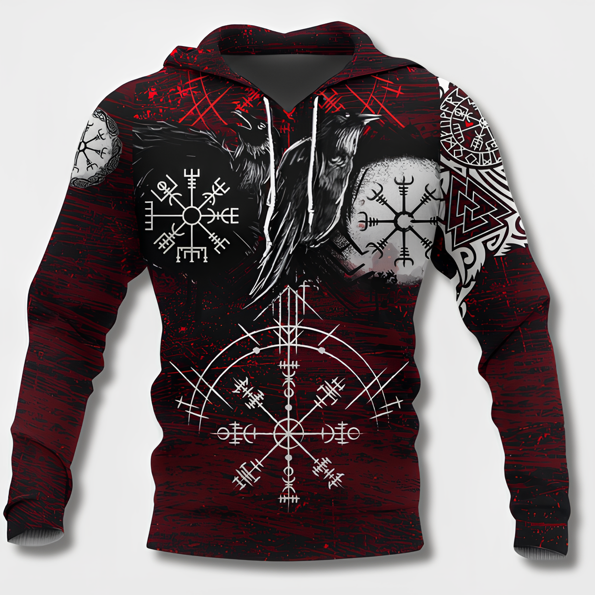 Sudadera con capucha para hombre con diseño vikingo