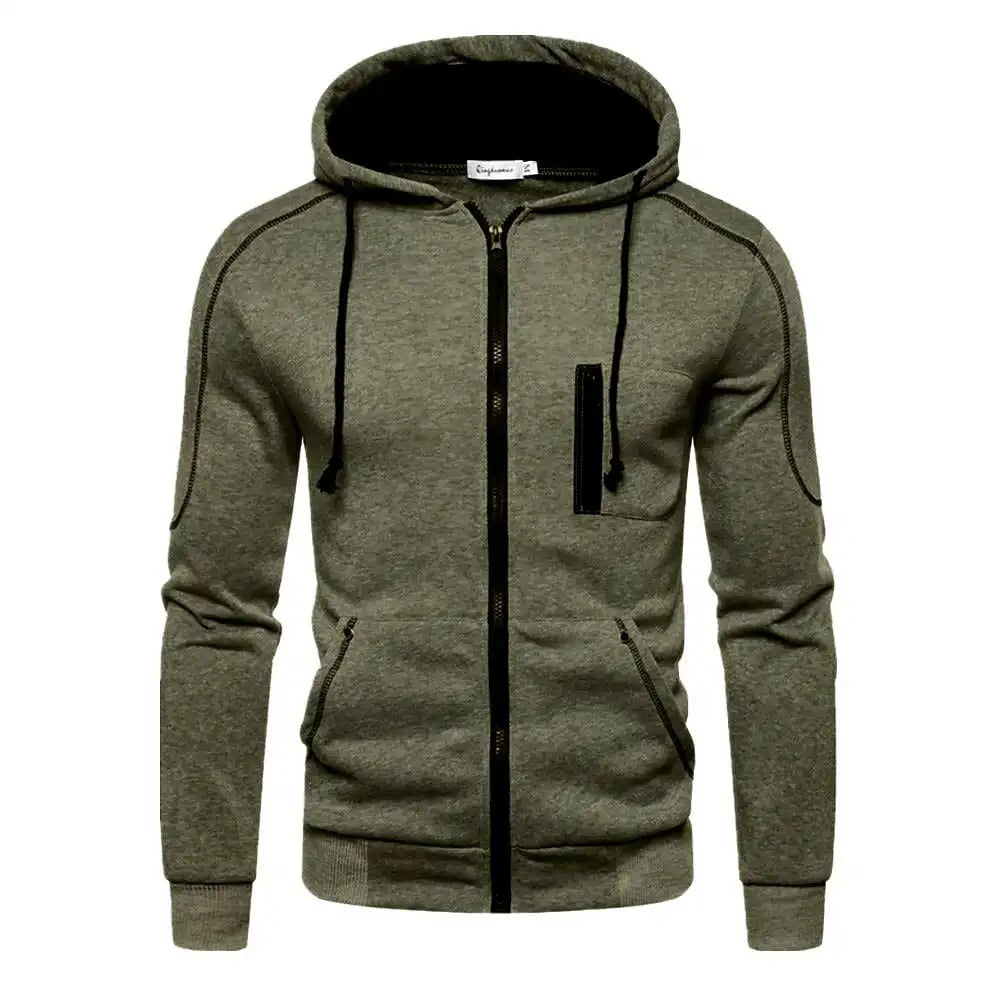 Sudadera con capucha y cremallera completa para hombre