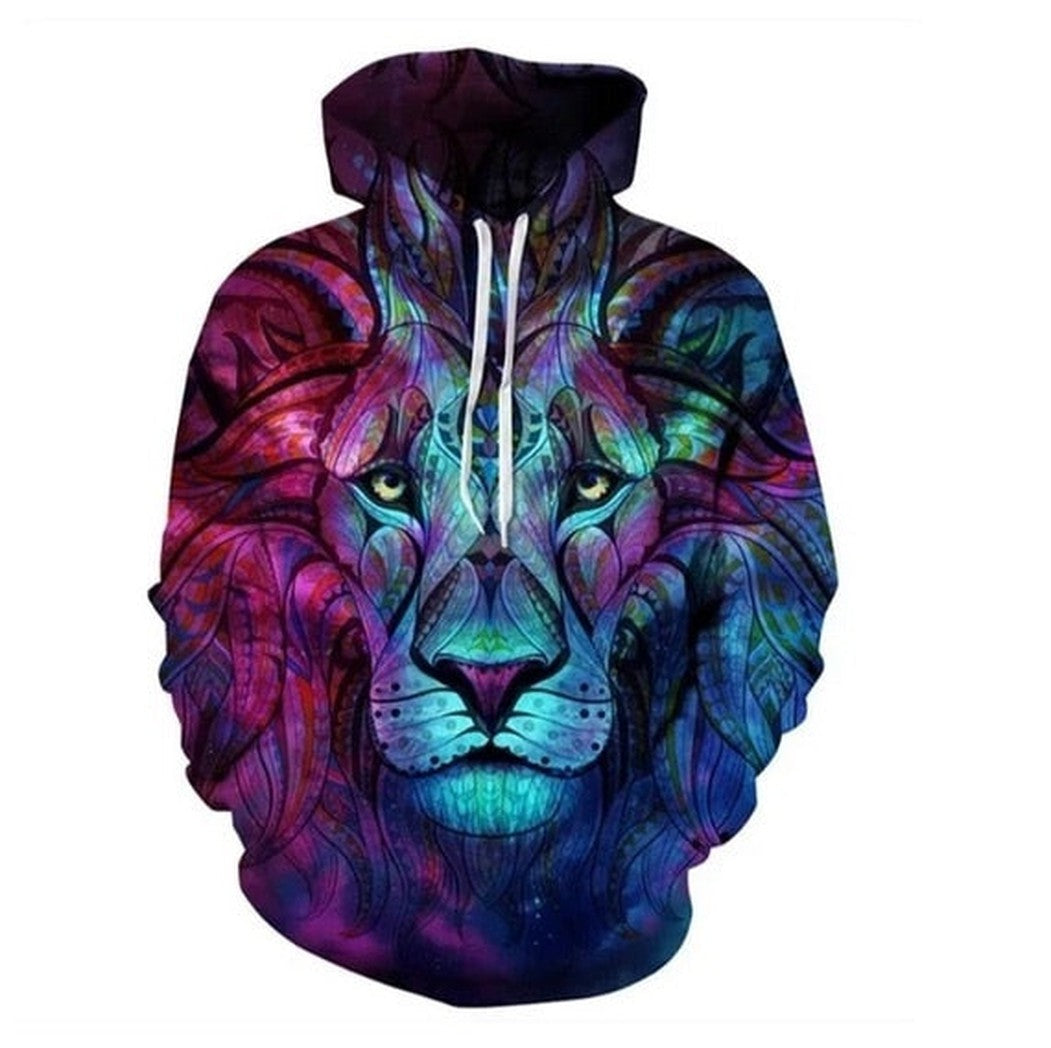 Sudadera con capucha y estampado 3D realista y elegante