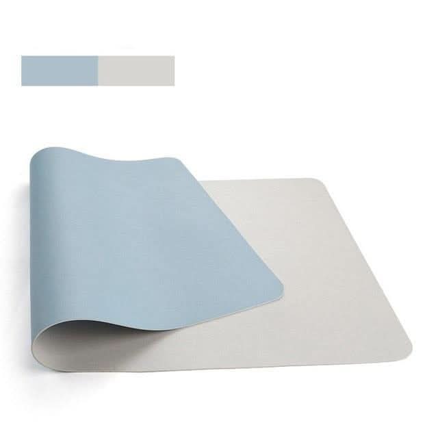 Tapete de escritorio de cuero vegano, alfombrilla de escritura impermeable de doble cara