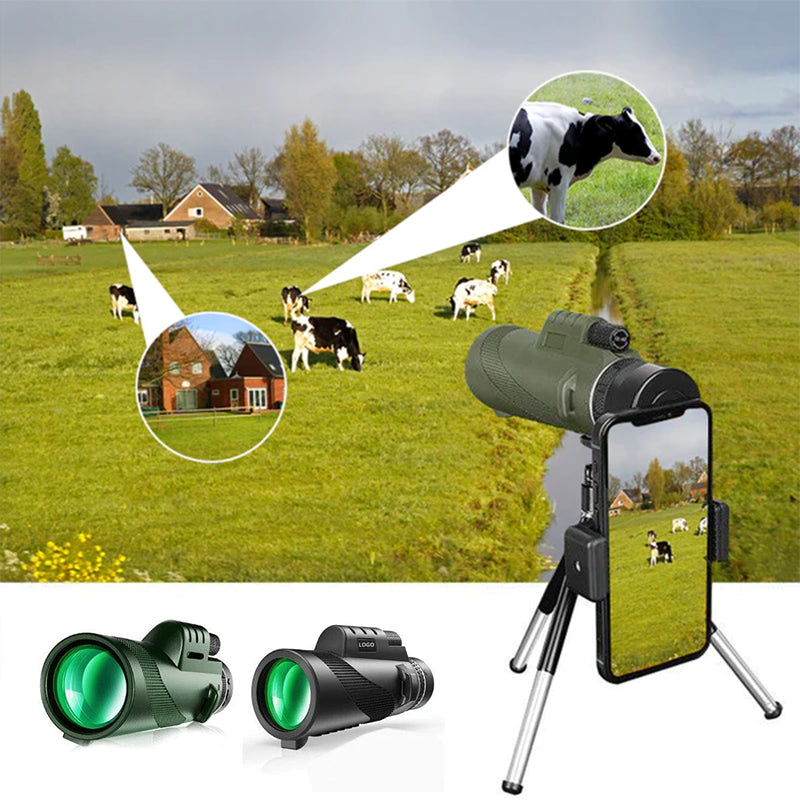 Telescopio monocular portátil con zoom HD 5000M para exteriores