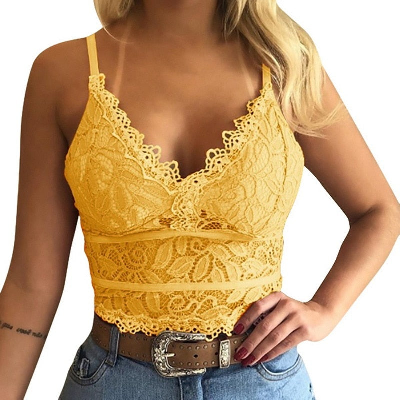 Top de encaje elegante para mujer