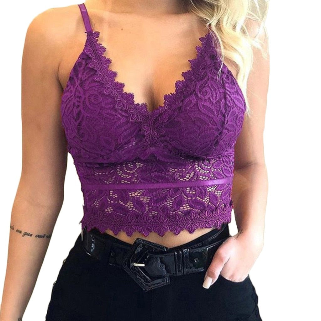 Top de encaje para mujer, estilo verano