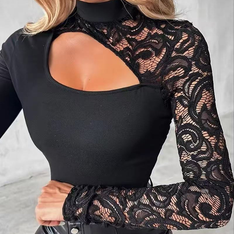 Top de manga asimétrica