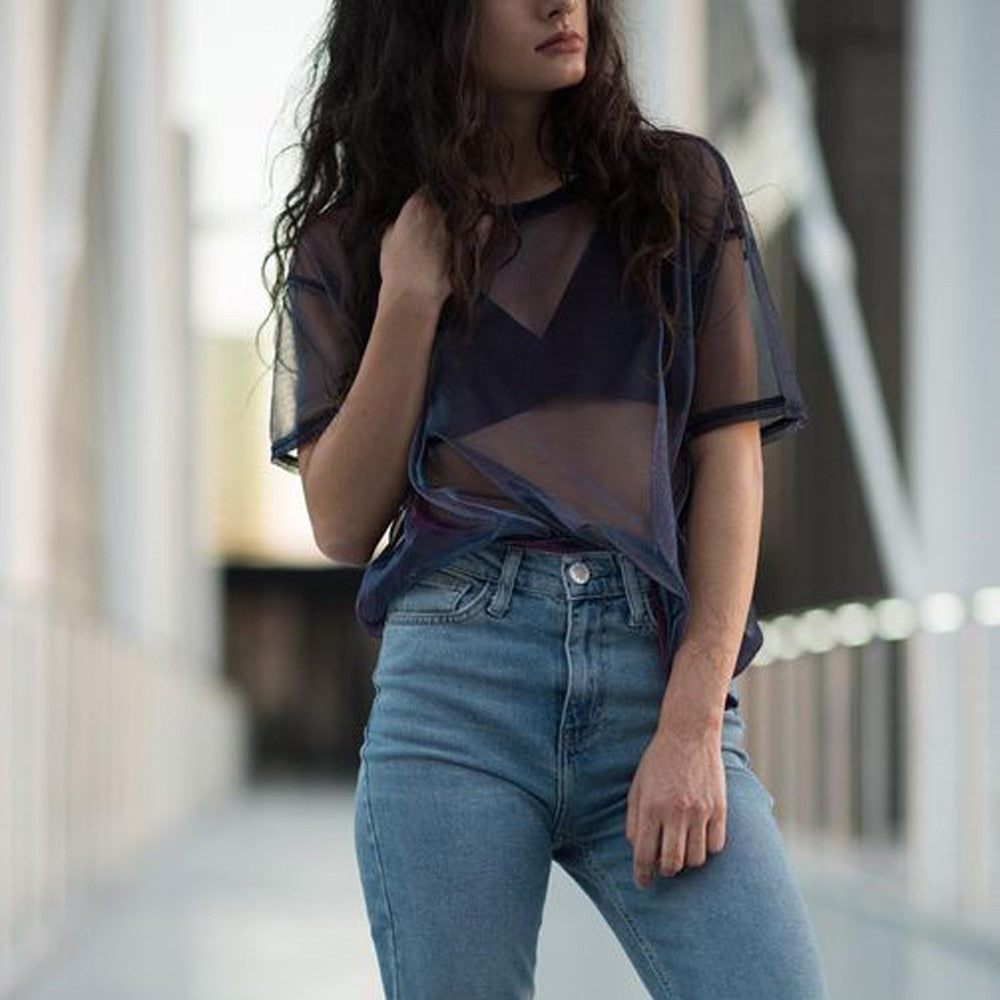Top transparente | Top de mujer elegante y sexy