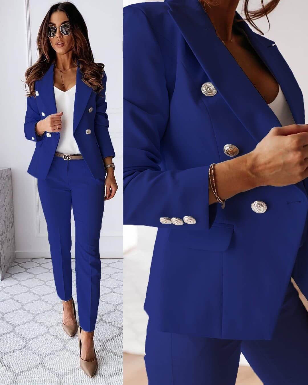 Traje de mujer: americana y elegante pantalón ajustado
