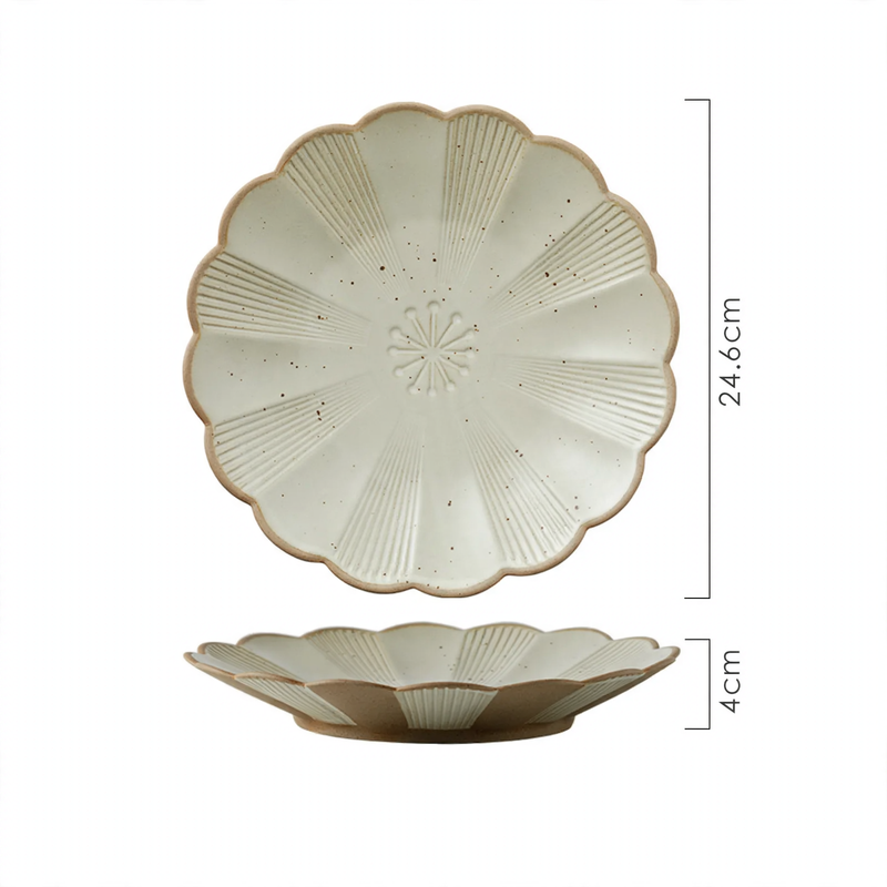 Vajilla de porcelana con borde dorado de diseño elegante