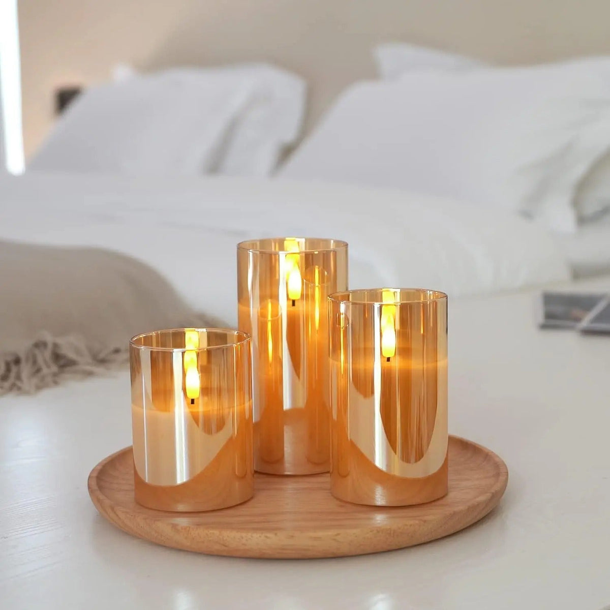 Velas LED inalámbricas para crear ambiente – Juego de 3 unidades