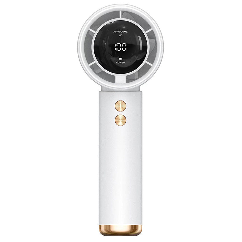 Ventilador de mano portátil para mujer con pantalla digital LCD