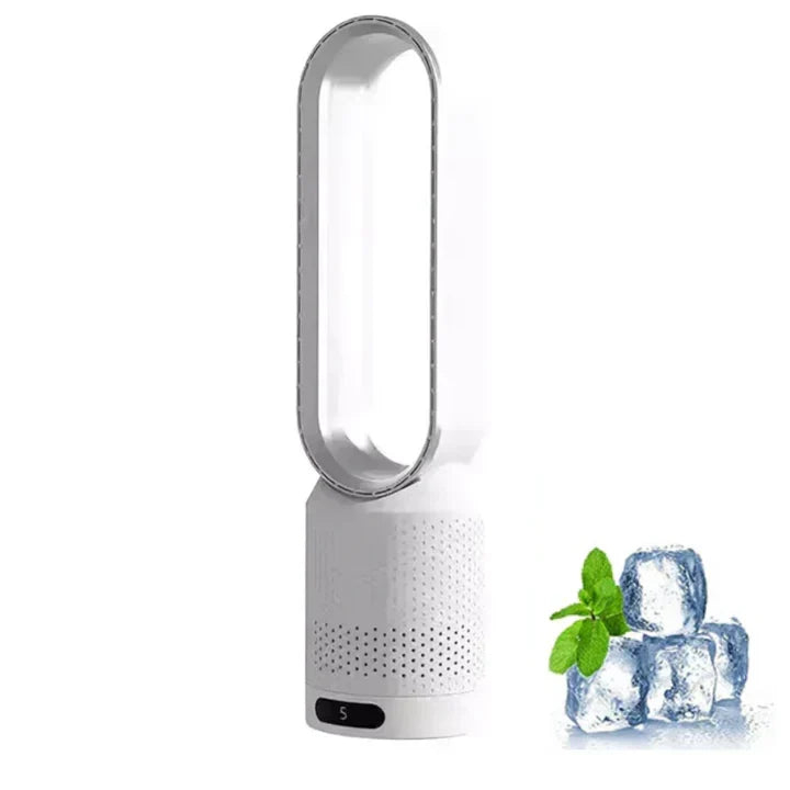 Ventilador portátil sin aspas con purificación de aire y mando a distancia