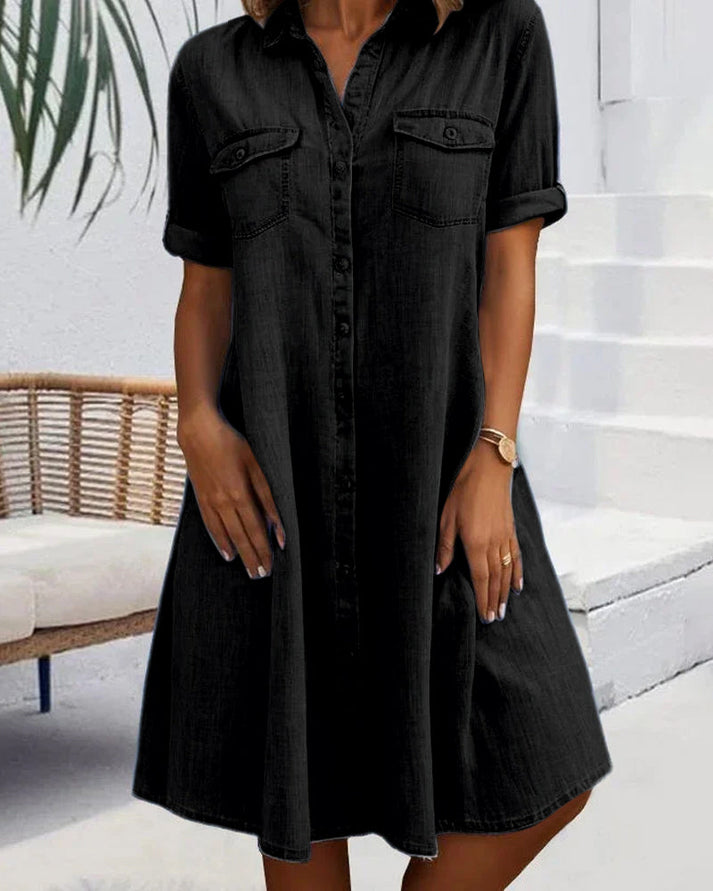 Vestido camisero para mujer con cierre de botones