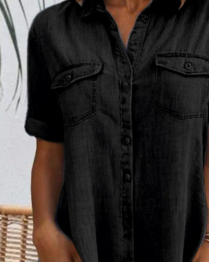 Vestido camisero para mujer con cierre de botones