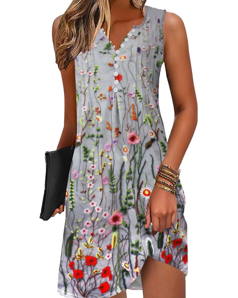 Vestido corto en A con escote en V