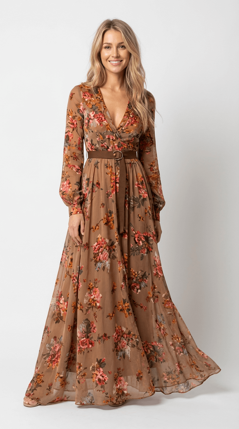 Vestido maxi de estilo bohemio