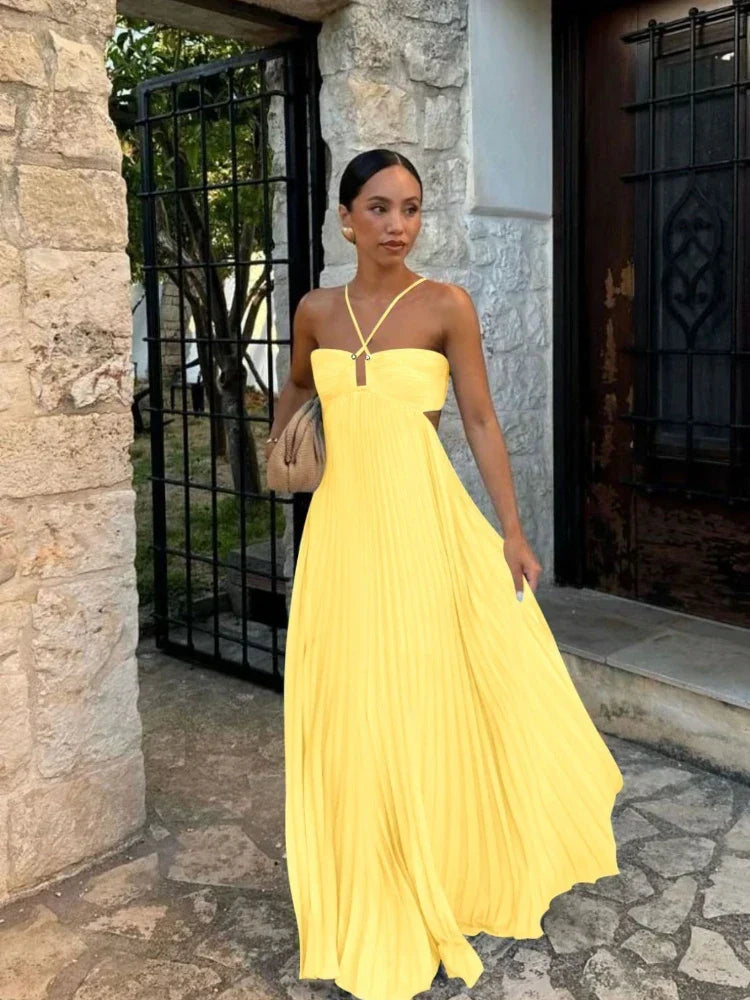 Vestido Maxi Plisado Elegante para Cualquier Ocasión