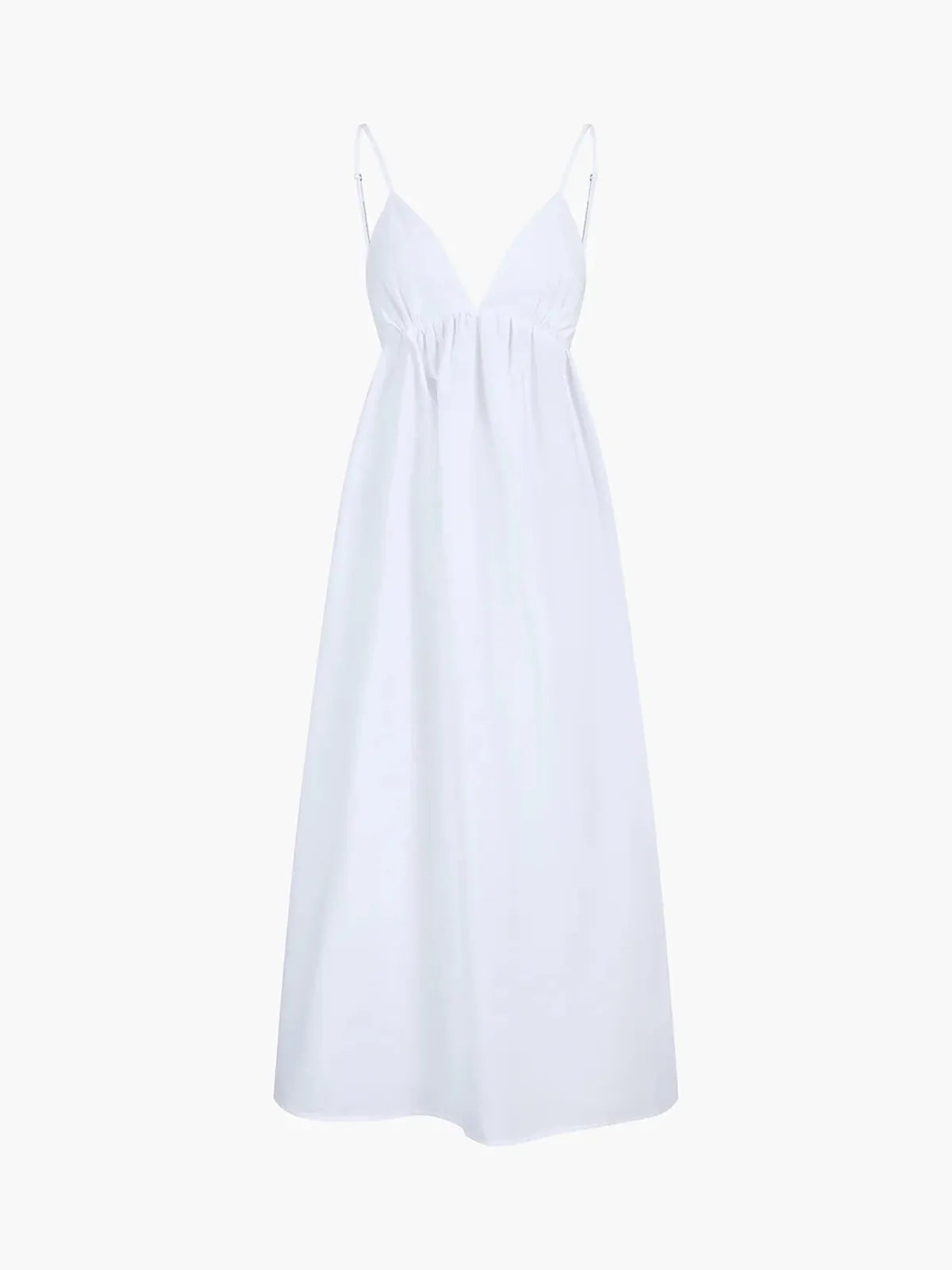 Vestido maxi sin mangas con espalda descubierta y escote en V