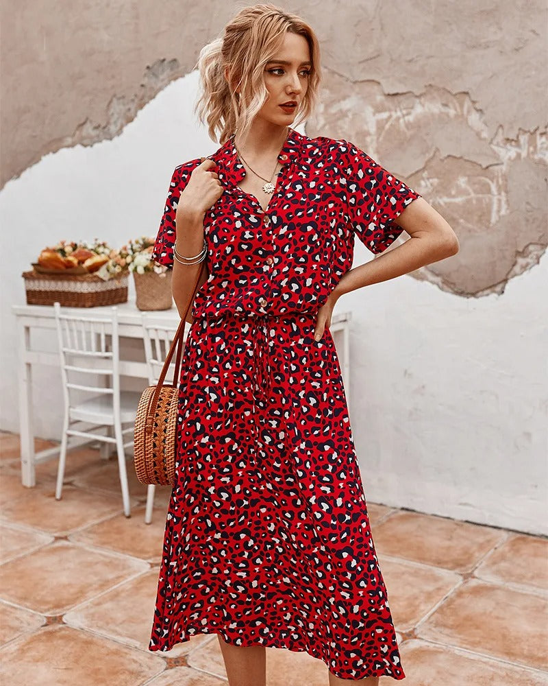 Vestido midi de verano - Vestido midi ligero y cómodo