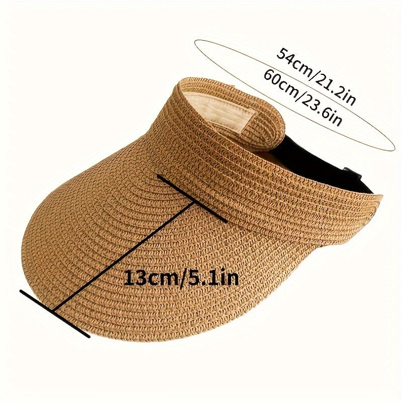 Visera parasol plegable de ala ancha para mujer
