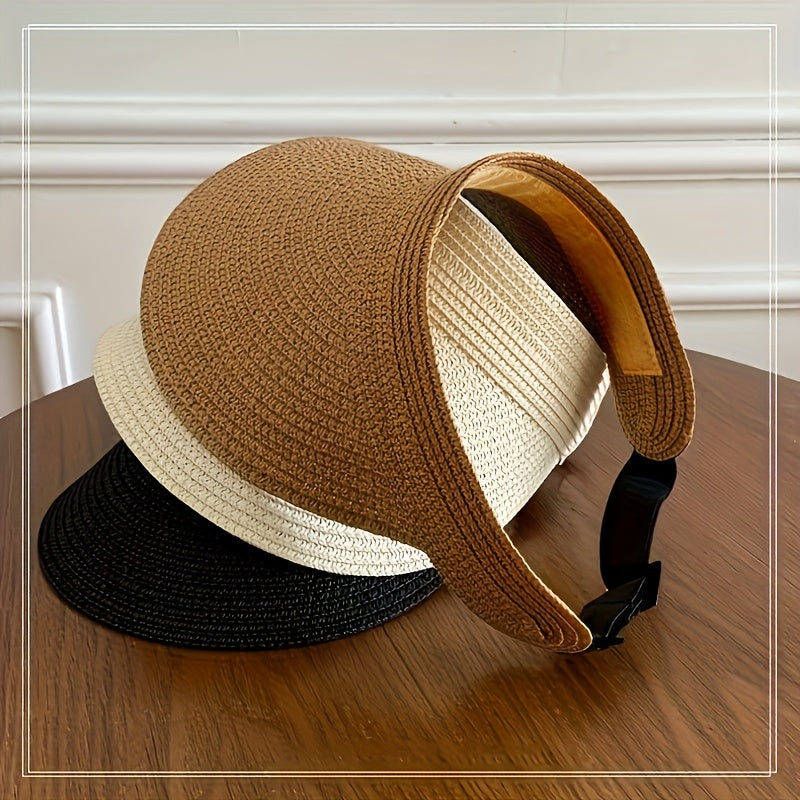 Visera parasol plegable de ala ancha para mujer