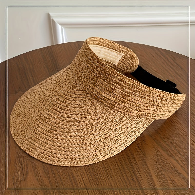 Visera parasol plegable de ala ancha para mujer