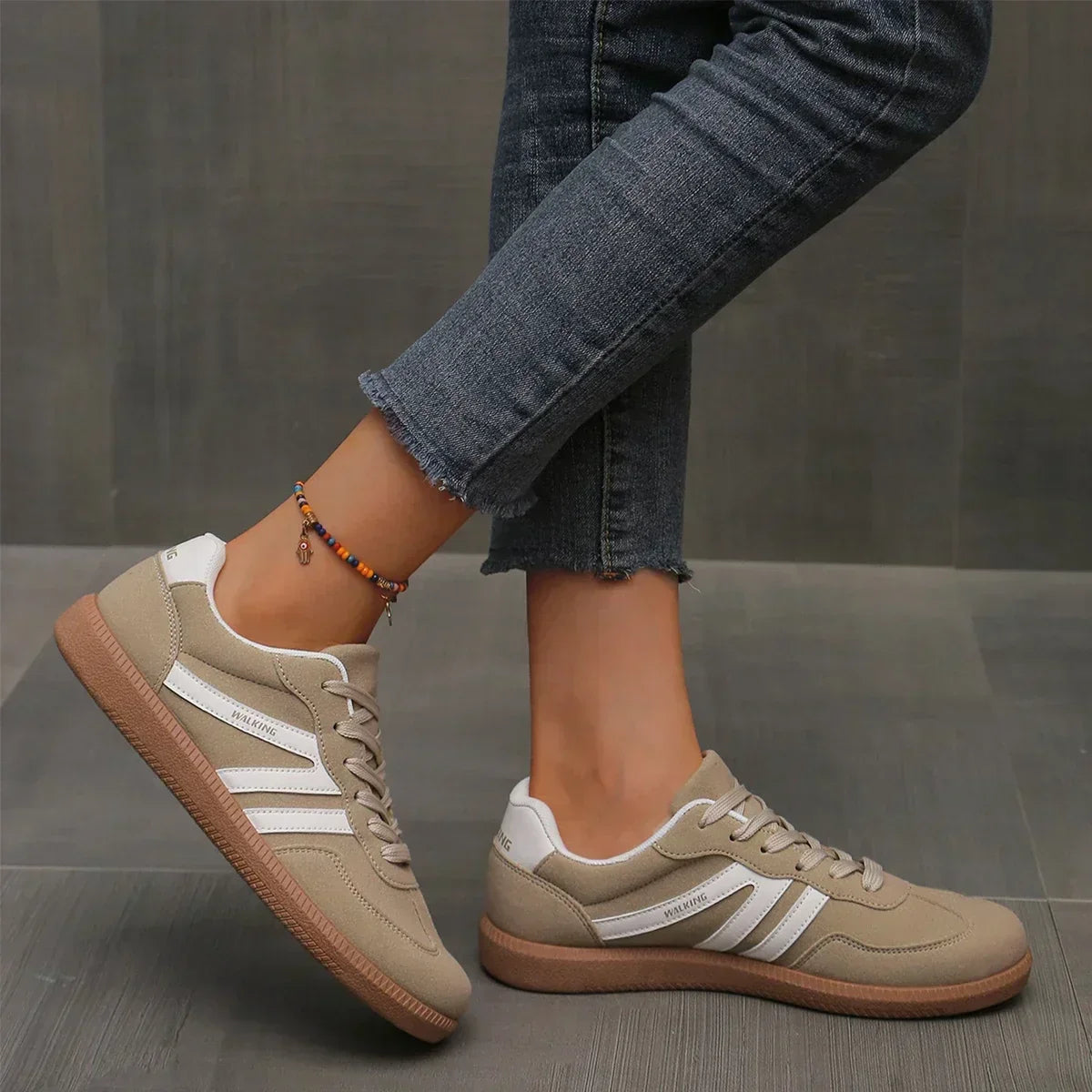 Zapatillas de caminar para mujer con soporte para el arco plantar