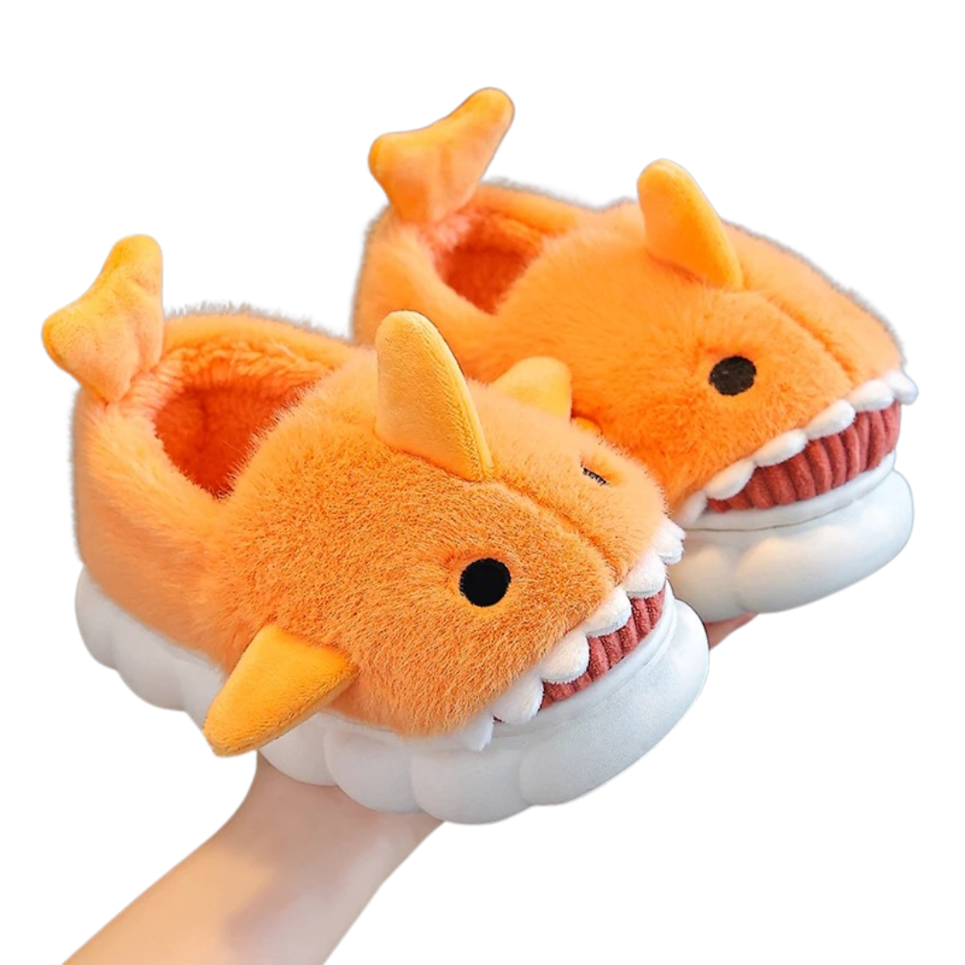 Zapatillas de estar por casa infantiles antideslizantes con diseño de tiburón