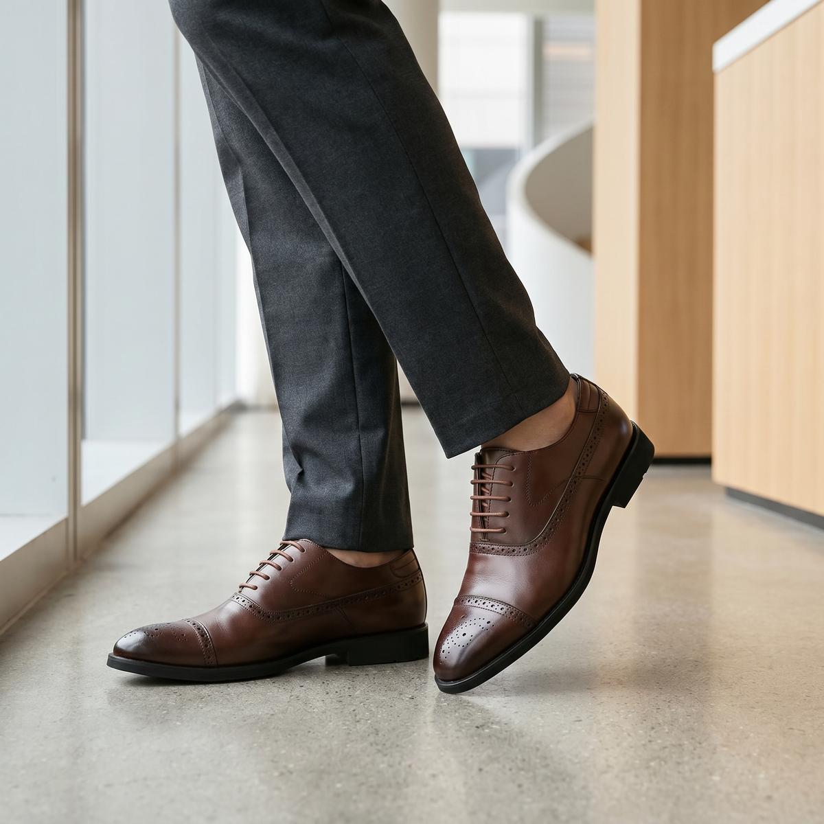 Zapatos Brogue de Piel para Hombre | Zapatos Formales con Cordones