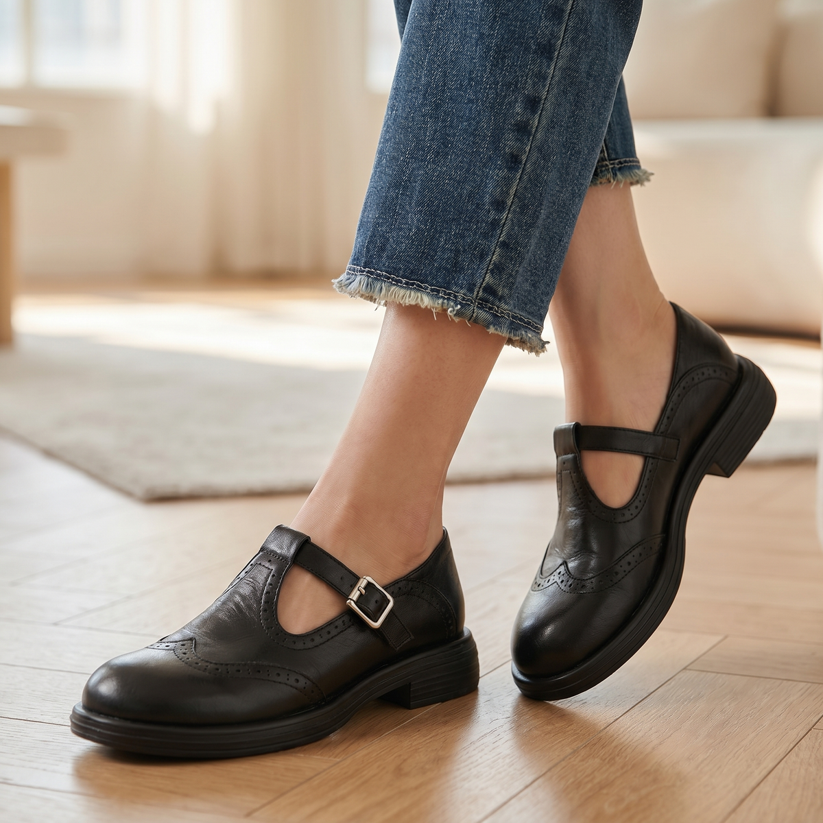 Zapatos Mary Jane ortopédicos de piel para mujer | Calzado cómodo para todo el día