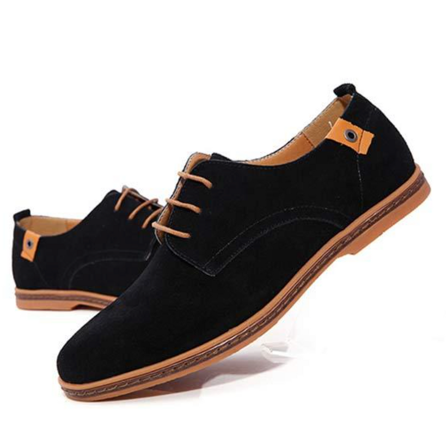 Zapatos Oxford veganos de ante con cordones para hombre