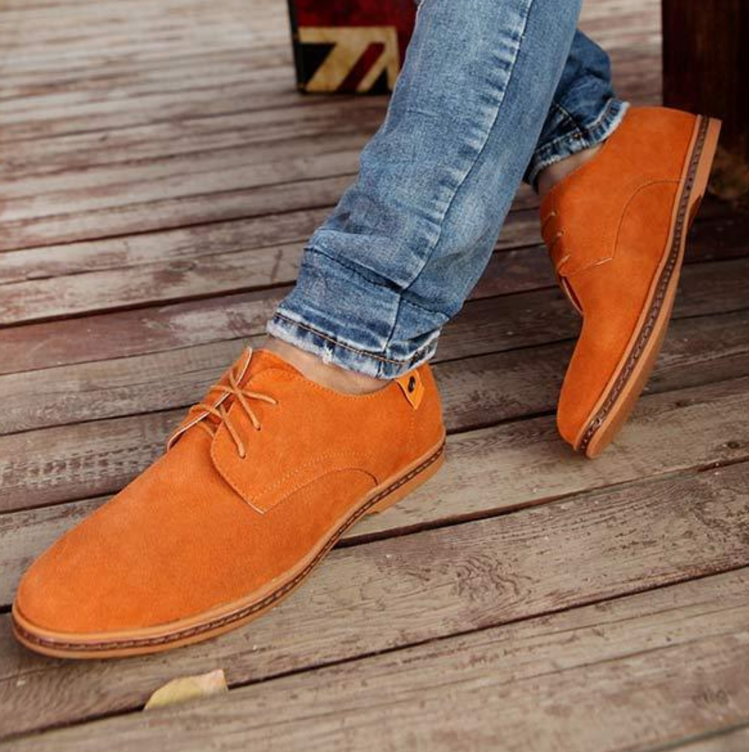 Zapatos Oxford veganos de ante con cordones para hombre